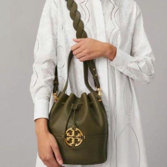 Tory Burch Green Miller Bucket Bag- Gorgeous! - Picture 3 of 11